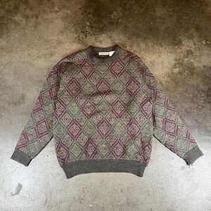 Vintage 90s multicoloured patterned sweater Women's Size M